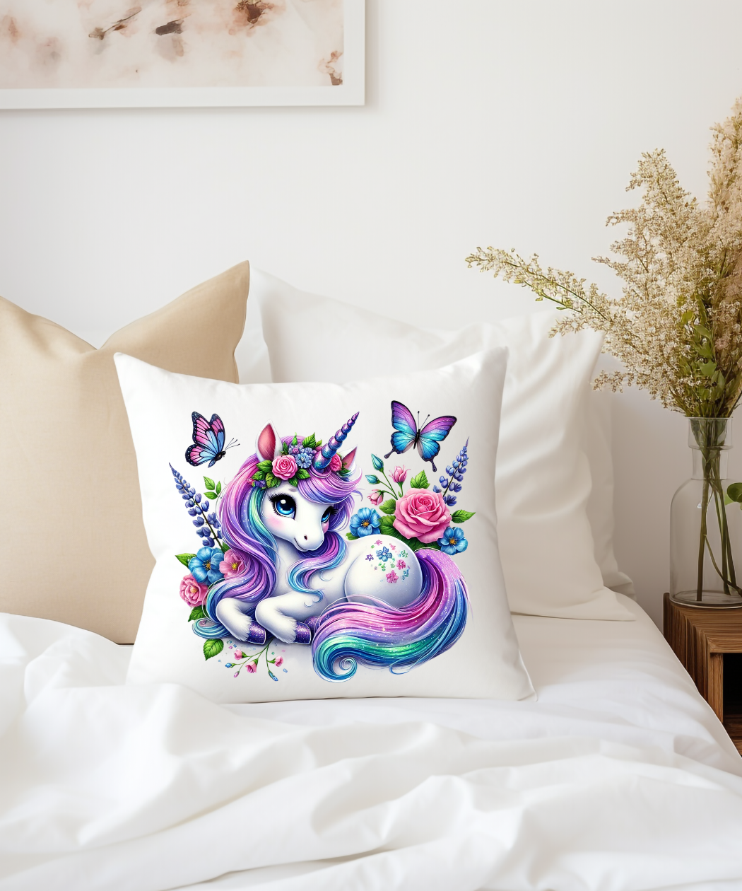 Baby Unicorn PNG, Magical Unicorn Graphic, Cute Unicorn Clipart, Rainbow Unicorn Clipart, Flowers Unicorn Clipart, Baby Unicorn Graphic, Digital Download - Image 3