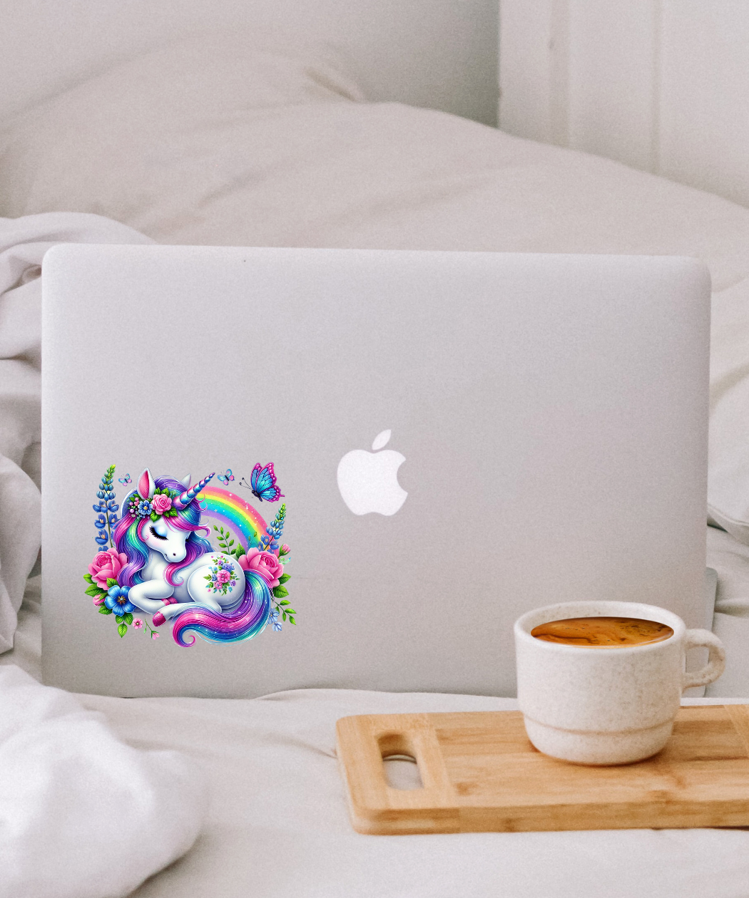 Baby Unicorn Sleeping PNG, Rainbow Unicorn Baby Graphic, Baby Unicorn with Butterflies Clipart, Cute Unicorn Clipart, Flowers Unicorn Clipart, Baby Unicorn Sleeping Graphic, Digital Download - Image 7