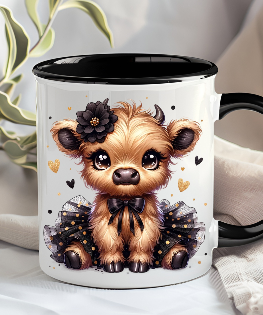 Cute Highland Cow PNG, Happy Highland Cow Graphic, Cute Highland Cow Valentines Day Clipart, Cute Baby Highland Cow Clipart, Highland Cow with Heart Clipart, Cute Highland Cow Graphic, Digital Download - Image 4