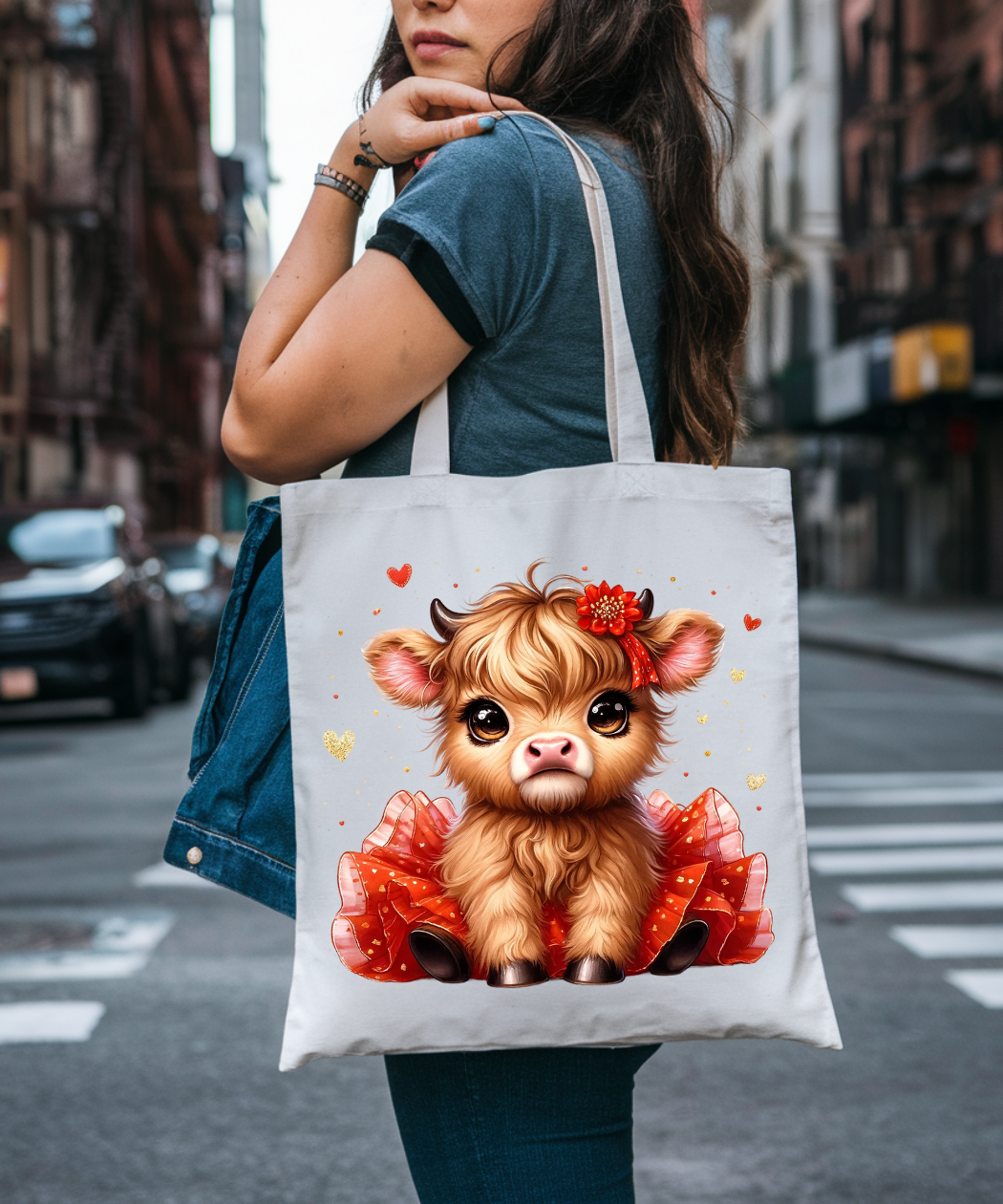 Cute Red Highland Cow PNG, Happy Highland Cow Graphic, Cute Highland Cow Valentines Day Clipart, Cute Baby Highland Cow Clipart, Highland Cow with Heart Clipart, Cute Red Highland Cow Graphic, Digital Download - Image 2