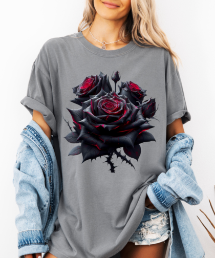 Dark Gothic Roses PNG, Gothic Floral Graphic, Dark Romance Clipart, Magical Gothic Flowers Clipart, Dark Roses for Valentines Day Card Clipart, Dark Gothic Roses Graphic, Digital Download