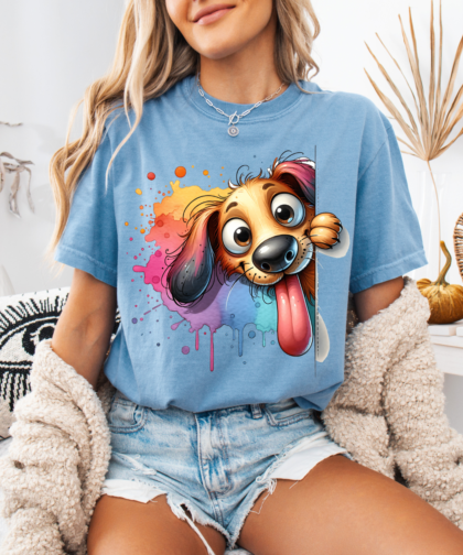 Funny Dog ​​Peeking PNG, Funny Animal Dog Graphic, Cute Watercolor Dog Animal Clipart, Cute Splatter Dog Clipart, Funny Splatter Dog Clipart, Funny Dog Peeking Graphic, Digital Download