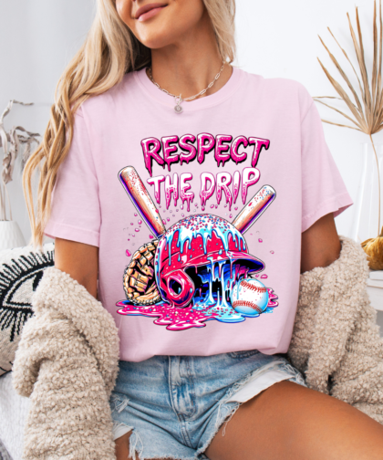 Respect the Drip PNG, Baseball Softball Helmet Graphic, Baseball Softball Bat Clipart, Baseball Softball Glove Clipart, Baseball Softball Ball Clipart, Respect the Drip Graphic, Digital Download