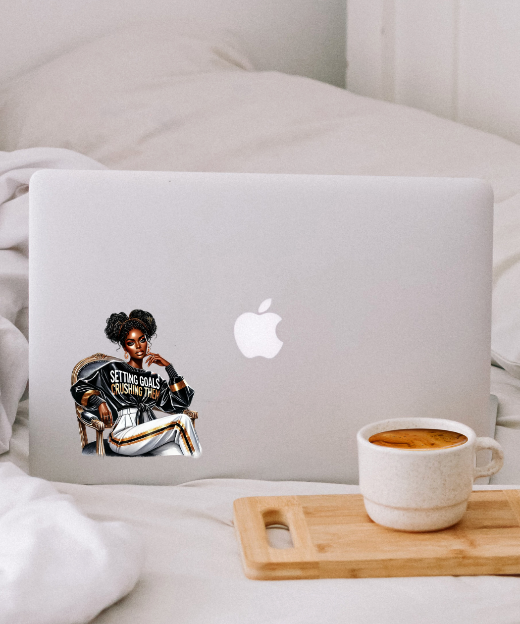 Setting Goals Crushing them PNG, Black Girl Sitting Like Queen Graphic, Fashionable Girl Clipart, Afro Girl Clipart, Girl Boss Clipart, Setting Goals Crushing them Graphic, Digital Download - Image 7